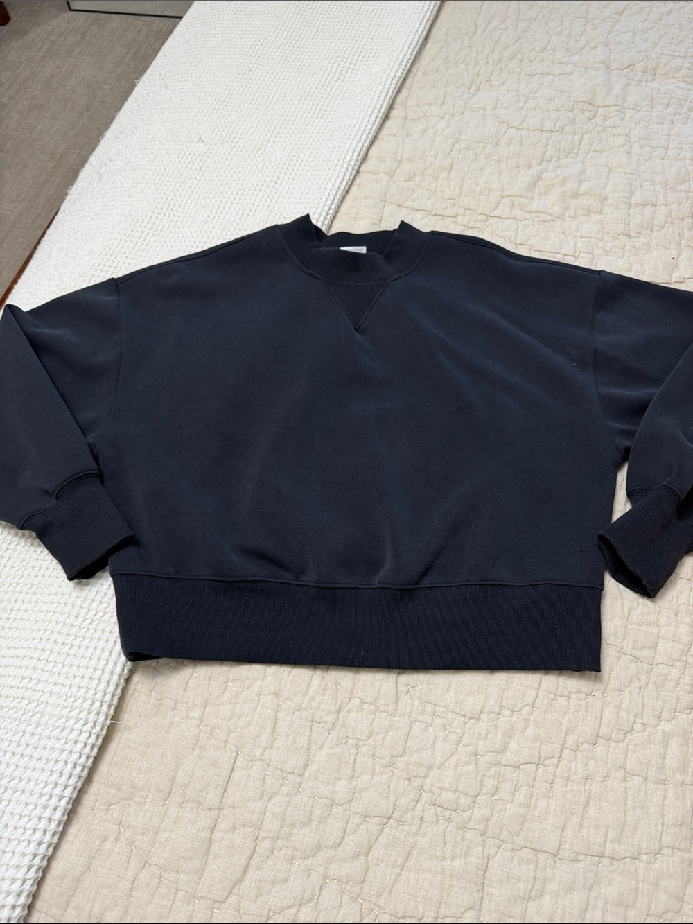 all in motion Women's Black Crewneck Pullover Sweatshirt